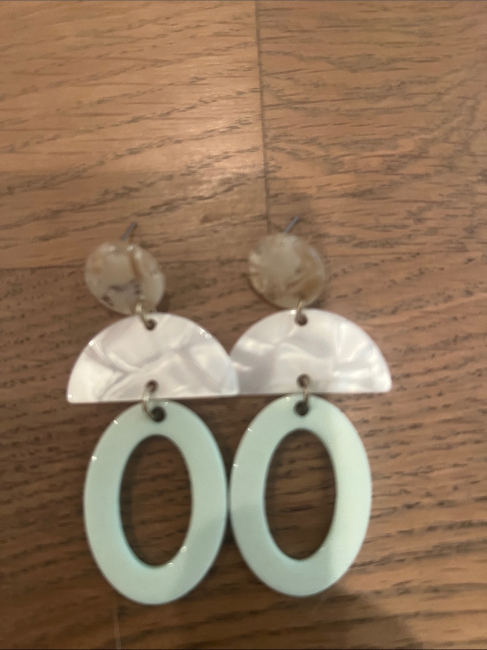Mint & Pearl Drop Earrings - Women Jewelry